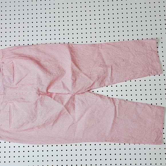 Talbots Perfect Cropped Pants Sz 16 Red And White Striped - Picture 7 of 13